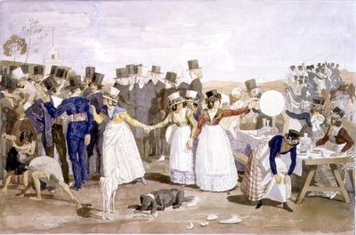 Październikowe wakacje w Rzymie w pobliżu Ponte Milvio autorstwa Aleksandr Andreevich Ivanov