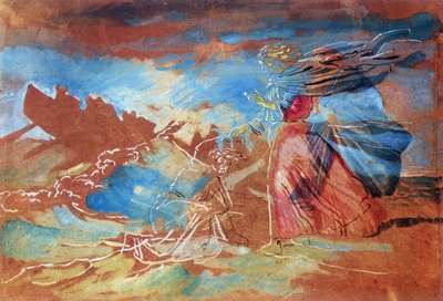 Chrystus kroczący po wodzie”. Aleksander Iwanow (ok. 1840-1875) Artysta rosyjski.Galeria Tretiakowa, Moskwa. autorstwa Aleksandr Andreevich Ivanov