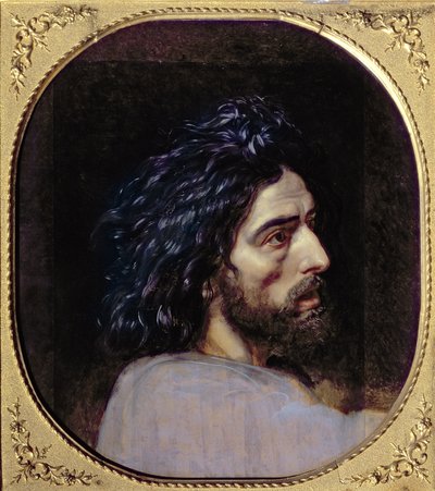 Głowa Jana Chrzciciela, studium „Pojawienie się Chrystusa przed ludem” (olej na papierze) autorstwa Aleksandr Andreevich Ivanov