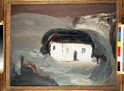 Krajobraz z białym domem. Obraz Aleksandra Dawidowicza Drevina (1889-1938). Olej na płótnie, 74 x 92 cm autorstwa Aleksandr Davidovic Drevin