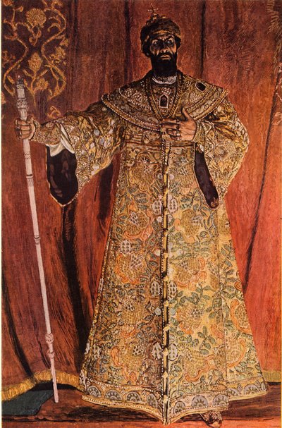 Portret Fiodora Iwanowa Szaliapina 1873-1939 w roli Borysa Godunowa, 1912, 1965. autorstwa Aleksandr Jakovlevic Golovin