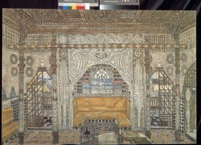 Decor preparatoire pour la piece "Otello" de William Shakespeare (1564-1616) (scenografia do sztuki Otello Williama Shakespeare