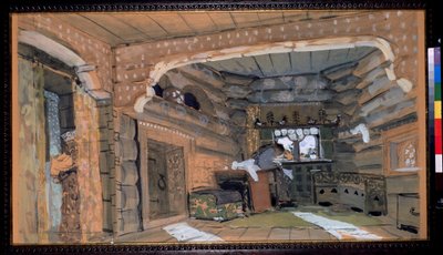 Scenografia do opery Pskowska dziewica Mikołaja (Nikołaja) Rimskiego Korsakowa (Rimski-Korsakow) (1844-1908) (Scenografia do opery Pskowska dziewica N. Rimskiego Korsakowa (Rimski-Korsakow)). wnętrze autorstwa Aleksandr Jakovlevic Golovin