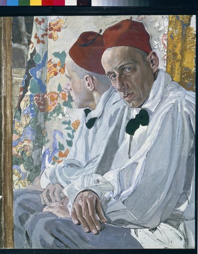 Portret producenta widowiska Wsiewołoda Meyerholda (1874-1940). Praca Aleksandra Gołowina (Aleksander Gołowin) (1863-1930), tempera na panelu autorstwa Aleksandr Jakovlevic Golovin