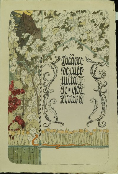 Program teatralny do spektaklu teatralnego Faust, 1902 autorstwa Aleksandr Jakovlevic Golovin