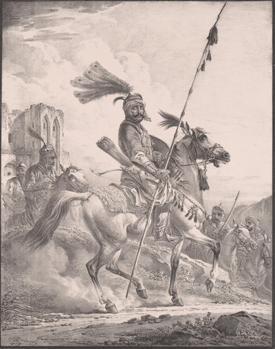 Kurd w zbroi wojskowej na koniu, 1819., 1819. autorstwa Aleksandr Orlovsky
