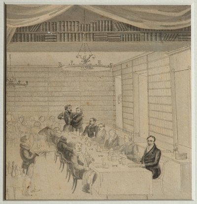 Uczta literacka w księgarni Aleksandra Smirdina, 1832 autorstwa Aleksandr Pavlovich Bryullov