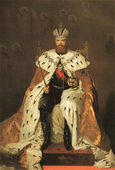 Portret Aleksandra III Rosji (1845-1894) autorstwa Aleksandr Petrovic Sokolov