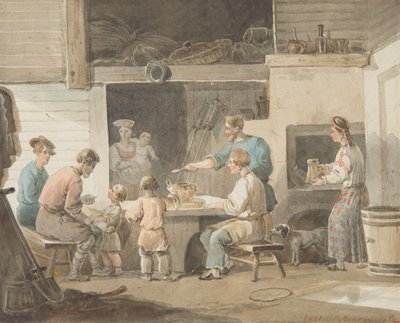 Pora obiadowa, 1821 autorstwa Aleksei Gavrilovich Venetsianov
