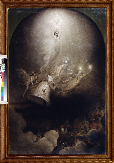 „Apoteozy gazet „Dzwon” i „Gwiazda polarna” socjalistycznej inspiracji” Obraz Aleksieja Pietrowicza Bogolubowa (Bogoliubowa lub Bogoliubowa) (1824-1896) 1860 Państwowe Centralne Muzeum Literackie, Moskwa autorstwa Aleksei Petrovich Bogolyubov