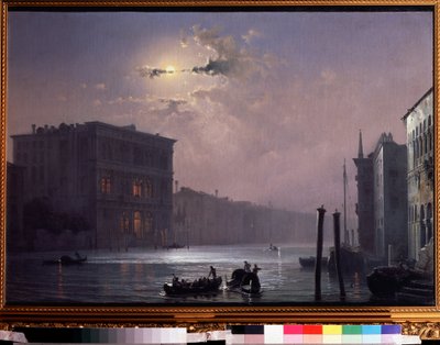 Canal Grande w Wenecji (Włochy (Canal Grande w Wenecji). Obraz Aleksieja Pietrowicza Bogolyubowa (Bogoliubov lub Bogolioubov) (1824-1896). Olej na płótnie, po 1854, 63,8 x 90,5 cm, sztuka rosyjska. Stan V. Tropinin Muzeum w Moskwie. autorstwa Aleksei Petrovich Bogolyubov