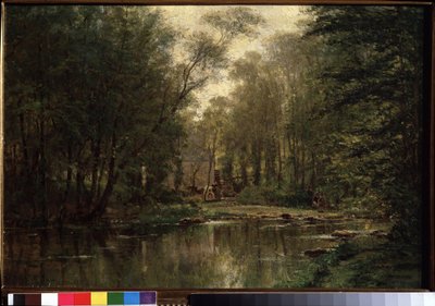 „Pejzaż La Veules (lub Veulles) w Normandii” Obraz Aleksieja Pietrowicza Bogoliubowa (Bogoliubowa lub Bogoliubowa) (1824-1896) 1871 Państwowa Galeria Tretiakowska, Moskwa autorstwa Aleksei Petrovich Bogolyubov