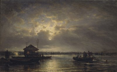 Letnia noc nad Newą, 1875 autorstwa Aleksei Petrovich Bogolyubov