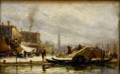 Wenecja w pobliżu dworca kolejowego. Południe par Bogolyubov (Bogolioubov), Aleksiej Pietrowicz (1824-1896) autorstwa Aleksei Petrovich Bogolyubov