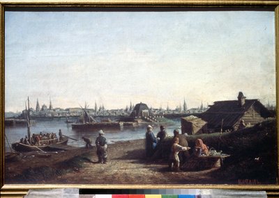 „Widok miasta Kazania nad Wołgą w Rosji” Obraz Aleksieja Pietrowicza Bogoliubowa (Bogoliubow lub Bogoliubow) (1824-1896) 1861 Państwowe Muzeum Rosyjskie, Sankt Petersburg autorstwa Aleksei Petrovich Bogolyubov