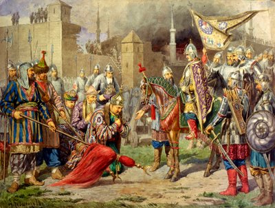 „Car Iwan IV zdobywający Kazań w 1552 r.”, 1880 r. autorstwa Aleksey Kivshenko