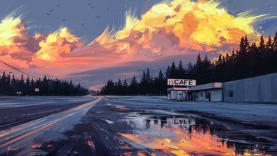 Refleksje z kawiarni „Twilight” autorstwa Alena Aenami