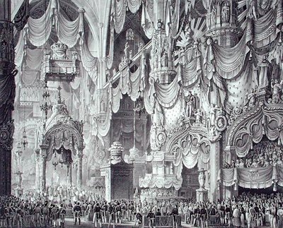 Koronacja Ferdynanda I (1793-1875) w katedrze w Mediolanie autorstwa Alessandro (after) Sanquirico