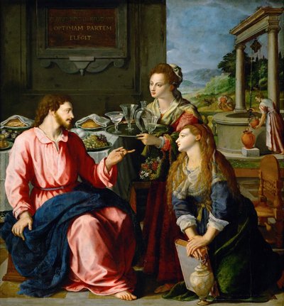 Chrystus w Domu Marty i Marii autorstwa Alessandro Allori