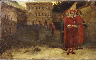Luca Pitti Włoski bankier przed swoim pałacem (Palazzo Pitti) autorstwa Alessandro Allori