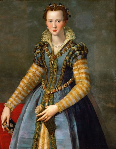 Portret Marii Medycejskiej 15401557, ok. 1555 autorstwa Alessandro Allori