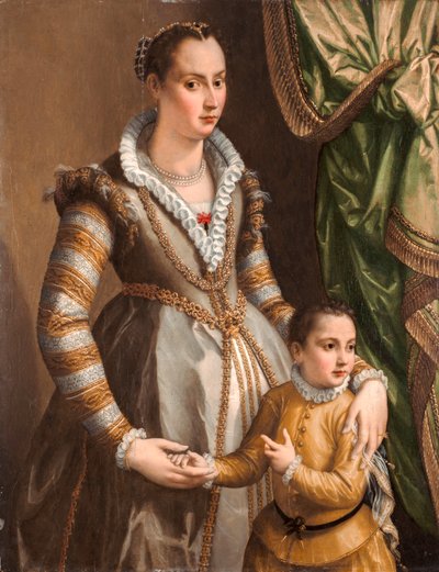 Portret szlachcianki z synem autorstwa Alessandro Allori