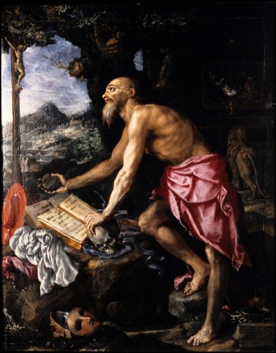 Pokutujący święty Hieronim autorstwa Alessandro Allori