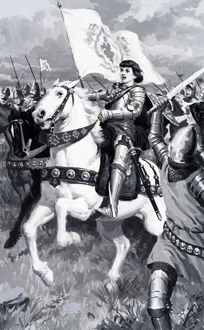 Święty z Orleanu, z "Historii Francji" (gwasz na papierze) autorstwa Alessandro Biffignandi
