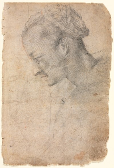 Profil głowy kobiety (rekto) autorstwa Alessandro Casolani