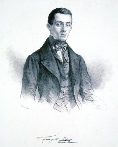Disma Fumagalli (1826-93) (grawerowanie) autorstwa Alessandro Focosi