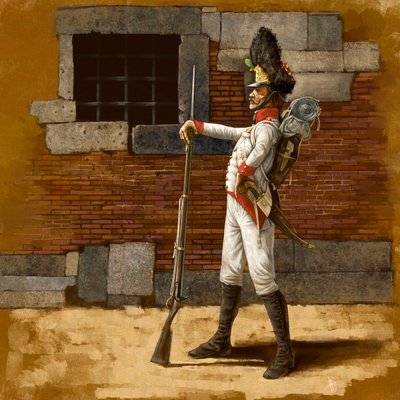 Austriacki grenadier liniowy, około 1809, 2024 autorstwa Alessandro Lonati