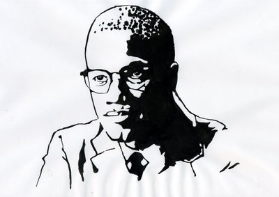 Malcolm X (1925-1965) Afroamerykański aktywista autorstwa Alessandro Lonati