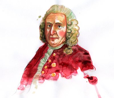 Portret Karola Linneusza, a następnie Carla von Linne (1707-1778) Szwedzki przyrodnik (Portret Karola Linneusza) autorstwa Alessandro Lonati