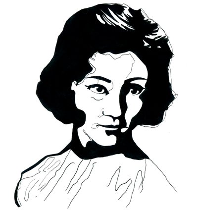 Portret Jiang Qing (1914-1991) żony Mao Zedonga (Portret Jiang Qing jako Madame Mao) autorstwa Alessandro Lonati