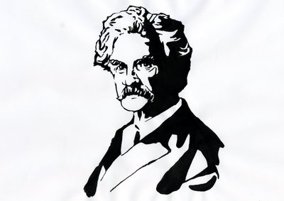 Portret Marka Twaina (1835-1910) autorstwa Alessandro Lonati