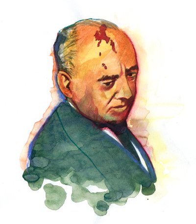 Portret Michaiła Gorbaczowa (Gorbaczow lub Gorbaczow) (ur. 1931) Rosyjski polityk autorstwa Alessandro Lonati