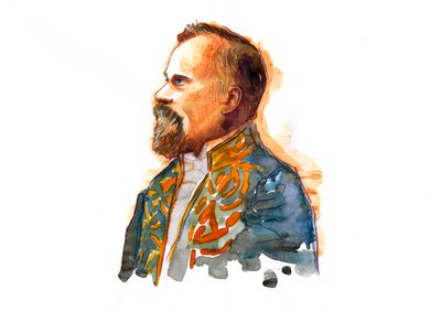Retrato de Raymond Poincare (1860-1934) por volta de 1914 em traje da Legião de Honra (Retrato de Raymond Poincare estadista francês 1914 ca)polonês autorstwa Alessandro Lonati
