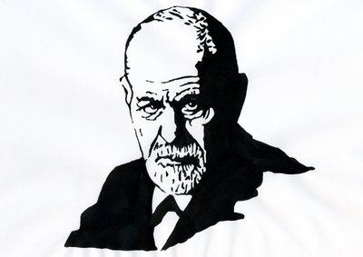 Retrato de Sigmund Freud (1856-1939), psiquiatra austríaco (Retrato de Sigmund Freud Neurologista austríaco e pai da psicanálise) - Ilustração de Alessandro Lonatipolish autorstwa Alessandro Lonati