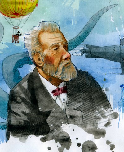 Portret francuskiego pisarza Julesa Verne