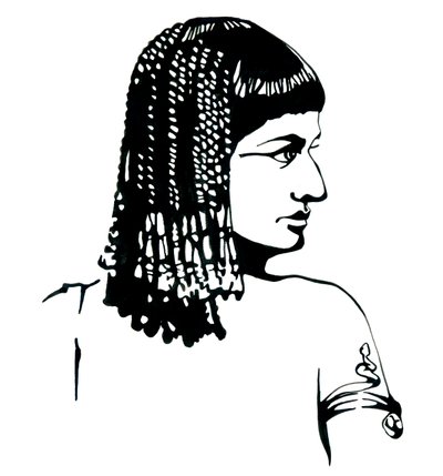 Portret królowej Egiptu Kleopatry VII Thea Philopator (69-30 pne) autorstwa Alessandro Lonati