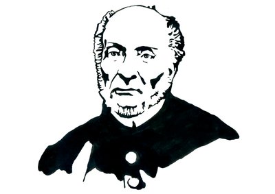 Reprezentacja Victora Schoelchera (1804-1893) francuskiego polityka Franca Macona, znanego z kierowania dekretem ostatecznego zniesienia niewolnictwa we Francji (portret francuskiego pisarza abolicjonisty Victora Schoelchera) Ilustracja: Alessandro Lonati autorstwa Alessandro Lonati