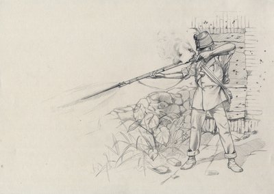 Drugie Cesarstwo (1852-1870): strzelec piechoty, żołnierz armii austriackiej, Austro-Węgry (Austro-Węgry) autorstwa Alessandro Lonati