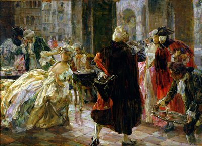 Kawiarnia Florian w XVIII wieku autorstwa Alessandro Milesi