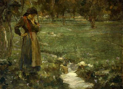 Szepczący potok (olej na płótnie) autorstwa Alessandro Milesi