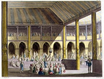Bramini śpiewają na cześć boga Ramy, z „Il costume antico e moderno...”, oprac. Giulio Ferrario (1767-1847) wyd. Rzym autorstwa Alessandro Sanquirico