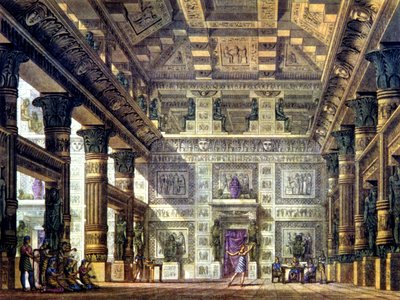 Scena tańca w starożytnym Egipcie w Memphis autorstwa Alessandro Sanquirico