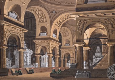 Scenografia do opery Castore i Polluce Francesco Bianchi. autorstwa Alessandro Sanquirico