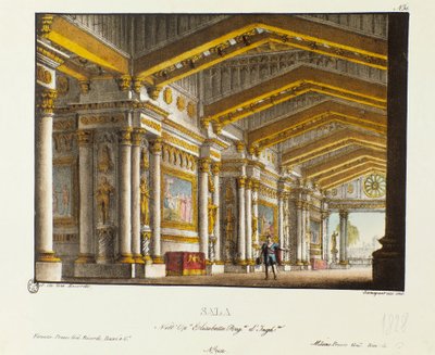 Wielka Sala Pałacu Królewskiego Scenografia do wykonania w 1828 roku opery „Elisabetta, Regina d