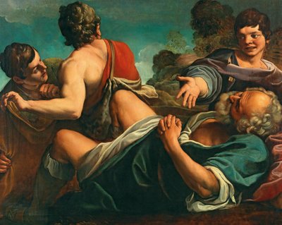 Pijaństwo Noego. autorstwa Alessandro Tiarini