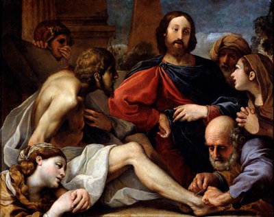 Wskrzeszenie Łazarza, koniec XVI lub XVII w. autorstwa Alessandro Tiarini